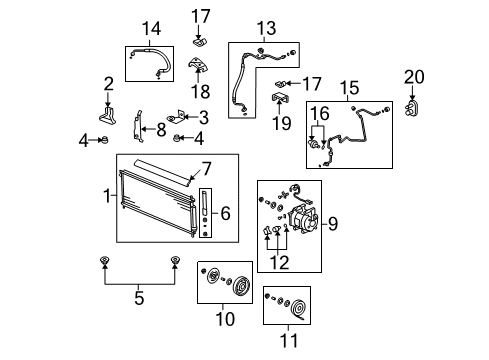 2007 Honda Fit Air Conditioner Valve Assembly, Expansion Diagram for 80221-SAA-013