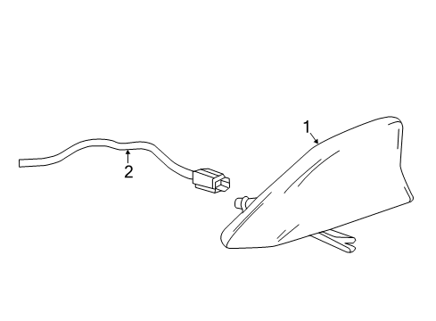 2019 Chevrolet Volt Antenna & Radio Antenna Base Diagram for 84190769