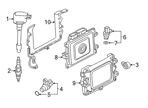 2021 Honda CR-V Powertrain Control Spark Plug (Dilzkar7D11S) Diagram for 12290-6C1-A01