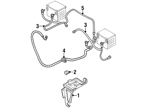 1989 Chevrolet C3500 Battery Cable Asm-Battery Positive Diagram for 12074100