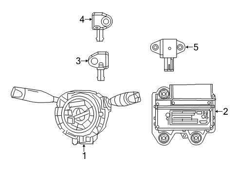 2015 Jeep Cherokee Air Bag Components Sensor-Acceleration Diagram for 56038975AA