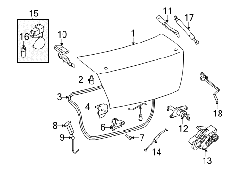 2012 Nissan Sentra Fuel Door Inside Handle-Trunk Lid Diagram for 84690-ET000