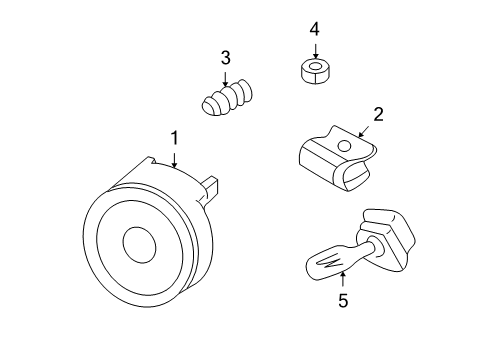 2002 Oldsmobile Bravada Bulbs Fog Lamp Diagram for 15161503