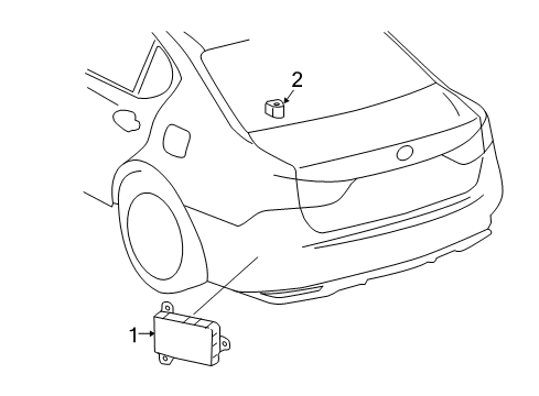 2015 Lexus GS350 Electrical Components Sensor, Blind Spot Monitor Diagram for 88162-0W290