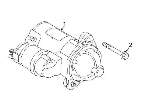 2018 Hyundai Elantra Starter Starter Assembly Diagram for 36100-03853