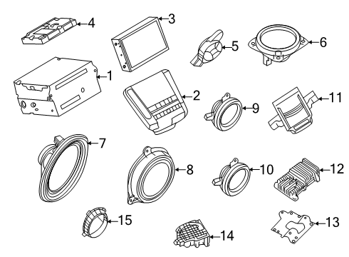 2020 Infiniti QX50 Sound System Speaker Unit Diagram for 28152-1MA0A