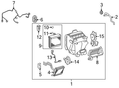 2009 Toyota Highlander Air Conditioner Wire Harness Diagram for 82212-33031