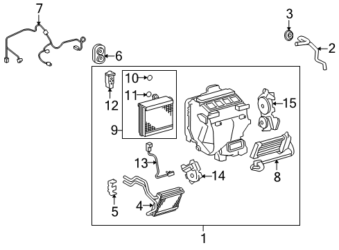 2009 Toyota Highlander Air Conditioner Discharge Hose Diagram for 88703-48210