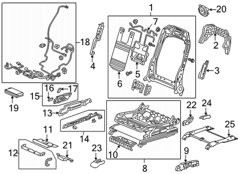 2022 Acura MDX Tracks & Components BLOWER, FR Diagram for 81216-TYB-A81