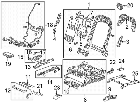 2022 Acura MDX Tracks & Components Foot Cover (Deep Black) Diagram for 81106-TJB-A21ZA