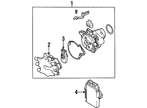 1999 Dodge Stratus Ignition System Engine Controller Module Diagram for R4606438AF