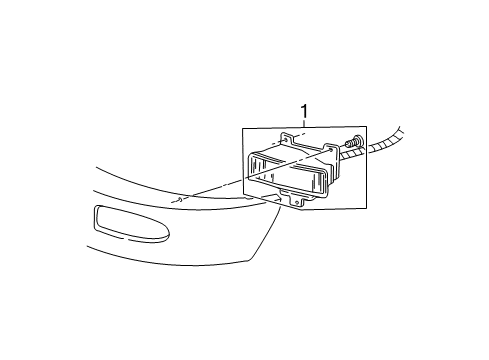 1999 Ford Expedition Fog Lamps Fog Lamp Assembly Diagram for 1L3Z-15200-AA