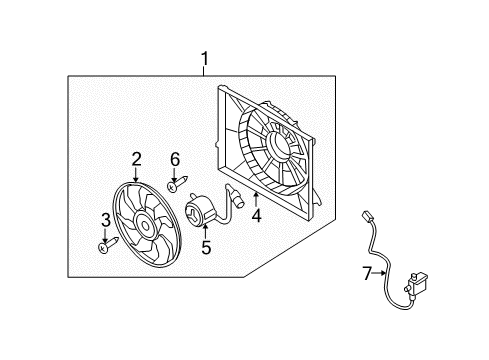 2010 Hyundai Azera Cooling System, Radiator, Water Pump, Cooling Fan SHROUD-Radiator Diagram for 25350-3L380
