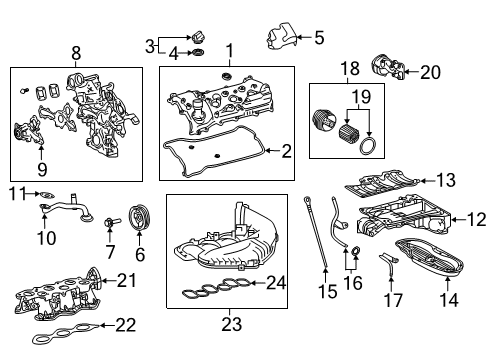 2021 Lexus LS500h Engine Parts, Mounts, Cylinder Head & Valves, Camshaft & Timing, Oil Pan, Oil Pump, Crankshaft & Bearings, Pistons, Rings & Bearings, Variable Valve Timing TANK ASSY, INTAKE AI Diagram for 17190-31301