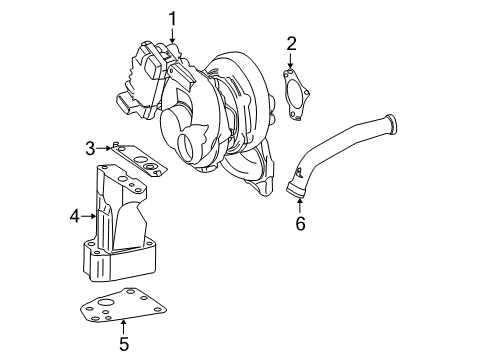 2008 Jeep Grand Cherokee Turbocharger Seal Diagram for 68012070AA