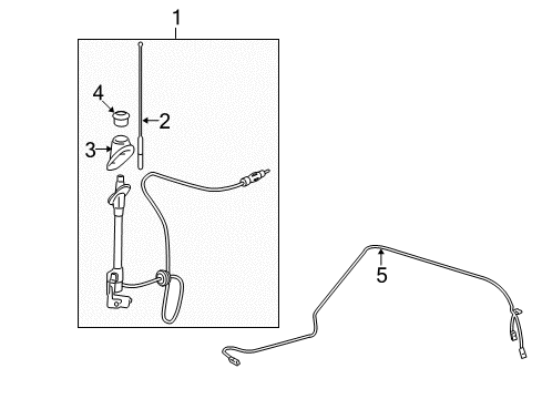 2003 Toyota Sequoia Antenna & Radio Mast Diagram for 86337-AF011