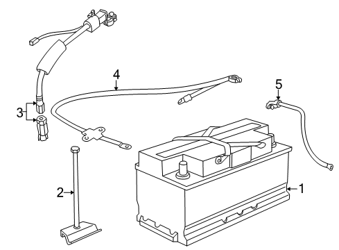 2000 BMW 740i Battery Plus Pole Battery Cable Diagram for 12421436897