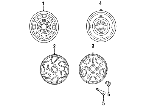 1998 Nissan 200SX Wheels Wheel Assy-Disc Diagram for 40300-8B700