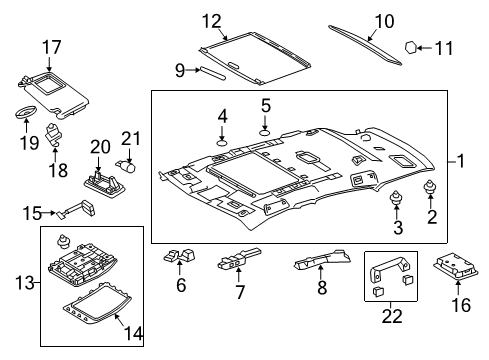 2016 Lexus NX200t Interior Trim - Roof FASTENER, Hook Diagram for 90530-20022