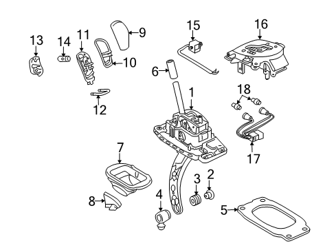 2008 Pontiac G8 Gear Shift Control - AT Lower Cover Diagram for 92191385
