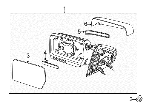 2013 Ford F-150 Outside Mirrors Mirror Diagram for BL3Z-17683-AA