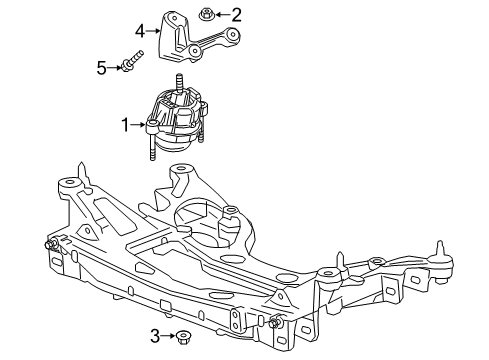 2018 Chevrolet Corvette Engine & Trans Mounting Mount Bracket Diagram for 23207232