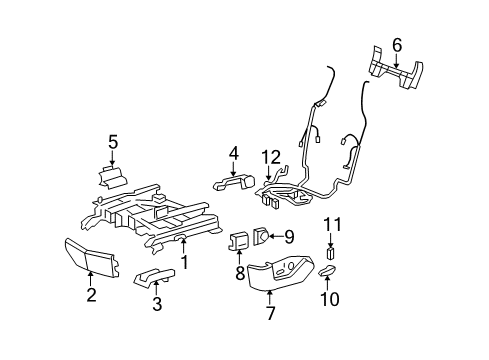 2006 Cadillac STS Power Seats Switch Bezel Diagram for 88993976