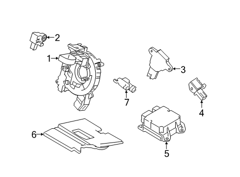 2021 Ford Mustang Air Bag Components SDM Module Diagram for JR3Z-14B321-B