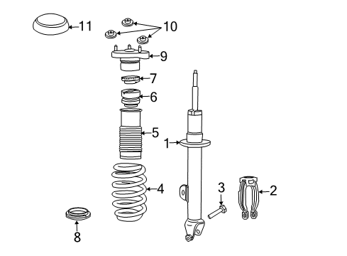 2006 Chrysler 300 Struts & Components - Front STRUT-Suspension Diagram for 4895747AA