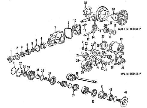 1989 BMW 735i Rear Axle, Axle Shafts & Joints, Differential, Drive Axles Drive Flange Diagram for 33411131063