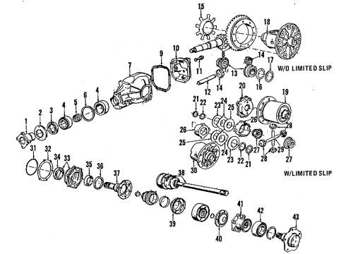 1989 BMW 735i Rear Axle, Axle Shafts & Joints, Differential, Drive Axles Drive Flange Output Diagram for 33132227265