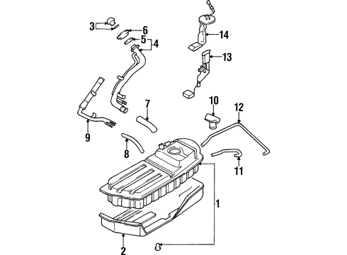 1995 Kia Sportage Fuel Supply Valve-Check Diagram for 0K01142910A