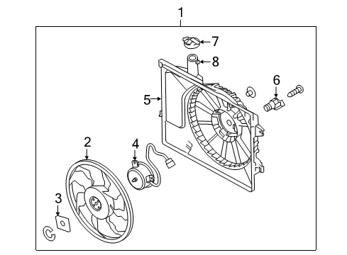 2018 Kia Forte Cooling System, Radiator, Water Pump, Cooling Fan Blower Assembly Diagram for 25380B0000