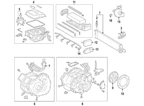 2001 Toyota Prius Hybrid Components, Battery, Blower Motor Fan Switch Diagram for 89427-47010