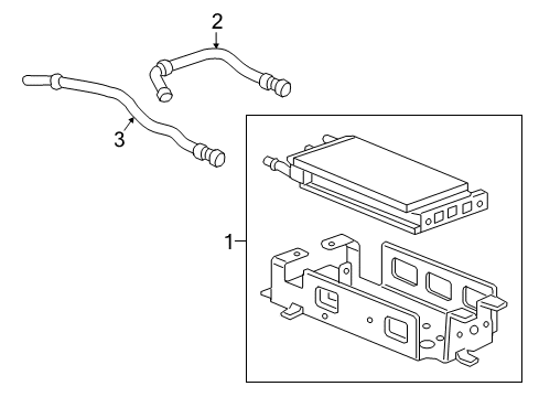 2019 Chevrolet Equinox Emission Components Fuel Cooler Assembly Diagram for 84300349
