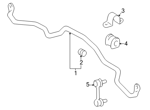 1996 Toyota RAV4 Stabilizer Bar & Components - Front Stabilizer Bar Isolator Diagram for 90385-22003