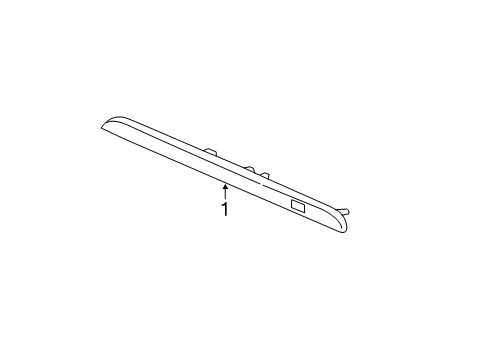 2013 Honda Accord High Mount Lamps Light Assy., High Mount Stop Diagram for 34270-T3L-A11