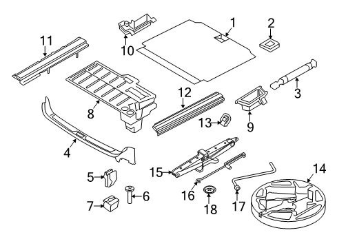 2011 BMW X6 Interior Trim - Rear Body Battery Cover Diagram for 51477233659