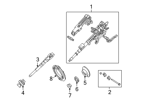 2009 BMW X3 Steering Column & Wheel, Steering Gear & Linkage Guide Bush Diagram for 32301095306