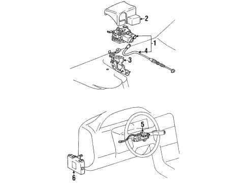1990 Lexus LS400 Cruise Control System Computer Assy, Cruise Control Diagram for 88240-50040