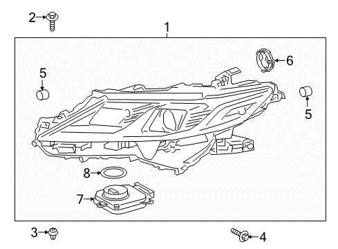 2018 Toyota Camry Headlamps Composite Headlamp Diagram for 81150-06D80