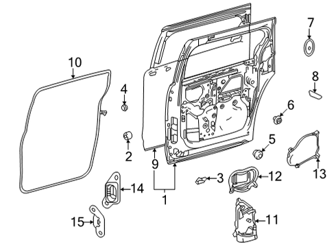 2021 Toyota Sienna Door & Components Door Shell Diagram for 67004-08190