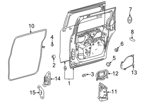 2021 Toyota Sienna Door & Components Door Shell Diagram for 67003-08180