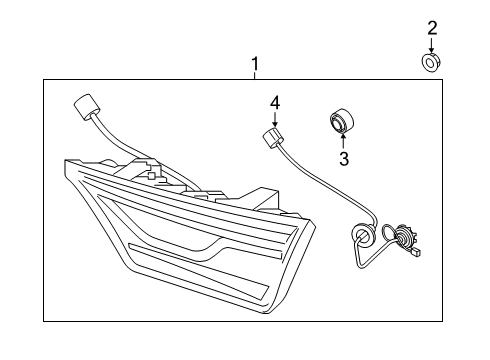 2022 Kia Forte Backup Lamps LAMP ASSY-REAR COMB Diagram for 92404M7600