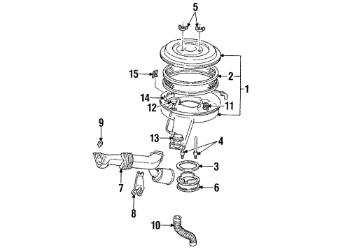 1993 Cadillac Fleetwood Filters Emblem Diagram for 6484235