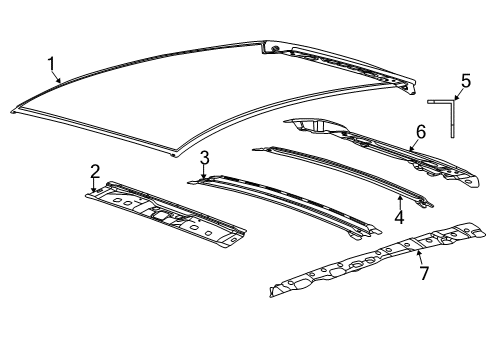 2012 Ford Focus Roof & Components Windshield Header Diagram for CP9Z-5803410-A