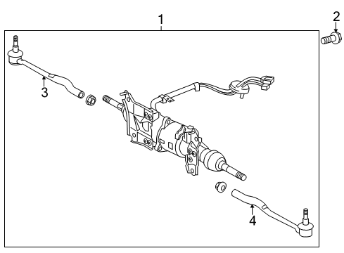 2014 Lexus GS350 Rear Steering Components Rod Assembly, Rear Steering Diagram for 45520-39025