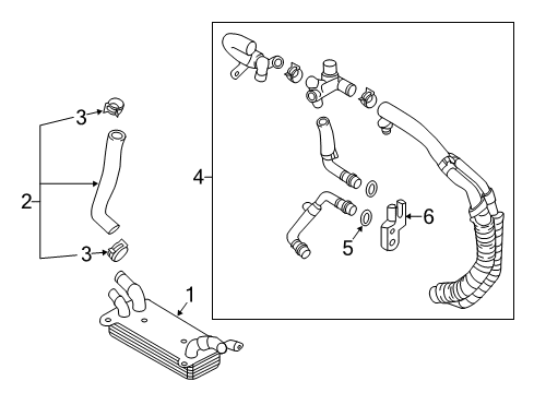 2015 Hyundai Genesis Oil Cooler Hose Assembly-Oil Cooling Diagram for 25420-B1600