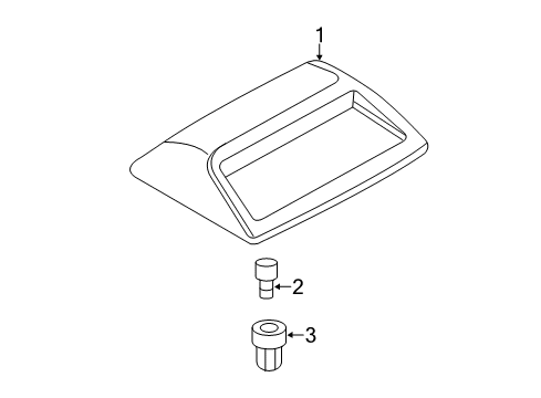 2008 Lincoln MKZ Bulbs High Mount Lamp Diagram for 6E5Z-13A613-AC