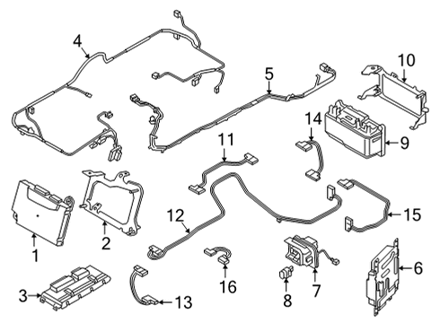 2021 BMW X3 Battery Battery Ground Cable Diagram for 61278621016